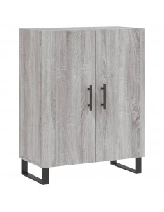 Credenza Grigio Sonoma 69,5x34x180 cm in Legno Multistrato 2