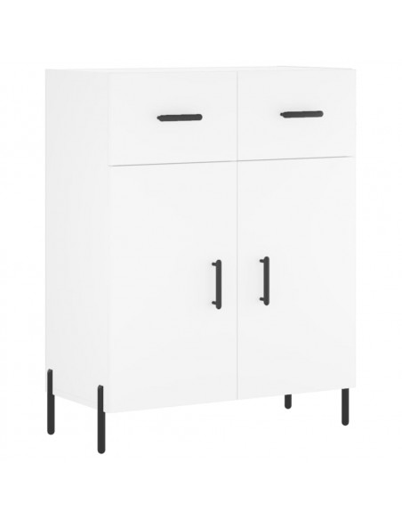 Credenza Bianca 69,5x34x180 cm in Legno Multistrato