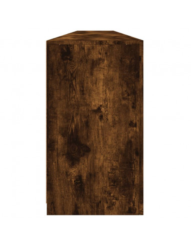 Credenza con Luci LED Rovere Fumo 283x37x67 cm