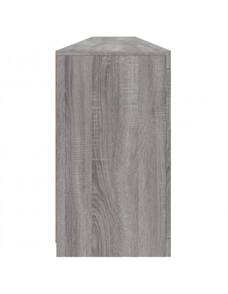 Credenza con Luci LED Grigio Sonoma 283x37x67 cm
