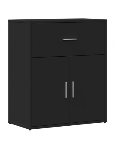 Credenze 2 pz Nere 60x31x70 cm in Legno Multistrato