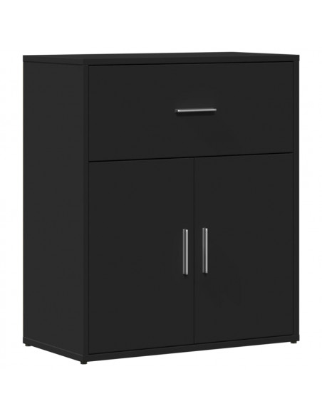 Credenze 2 pz Nere 60x31x70 cm in Legno Multistrato