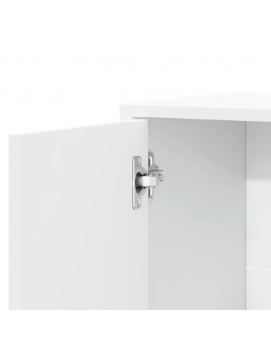 Credenze 2 pz Bianche 60x31x70 cm in Legno Multistrato