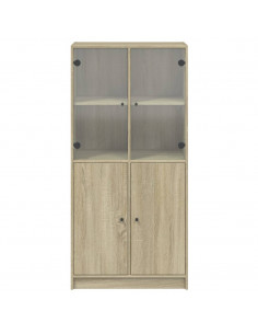 Credenza con Ante Rovere Sonoma 68x37x142 cm Legno Multistrato 2