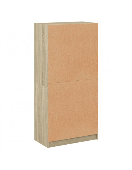 Credenza con Ante Rovere Sonoma 68x37x142 cm Legno Multistrato