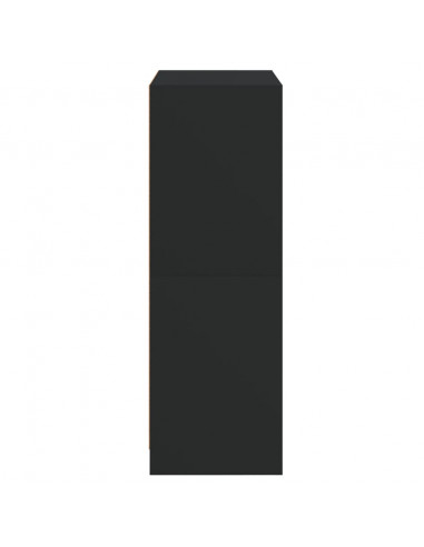 Credenza con Ante Nera 68x37x109 cm in Legno Multistrato