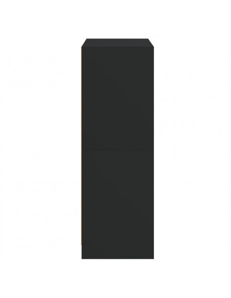 Credenza con Ante Nera 68x37x109 cm in Legno Multistrato