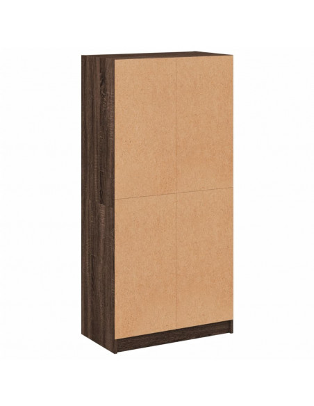 Credenza con Ante Rovere Marrone 68x37x142 cm Legno Multistrato