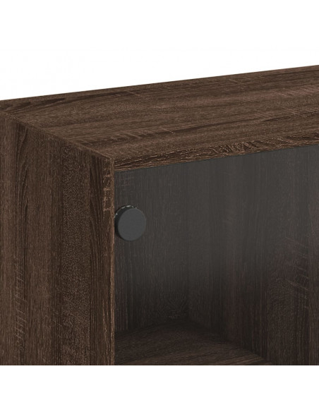 Credenza con Ante Rovere Marrone 68x37x142 cm Legno Multistrato