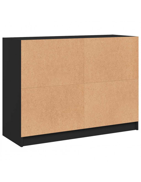 Credenza Nero 102x37x75,5 cm in Legno Multistrato
