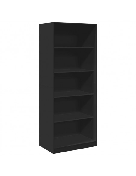 Armadio Nero 80x50x200 cm in Legno Multistrato