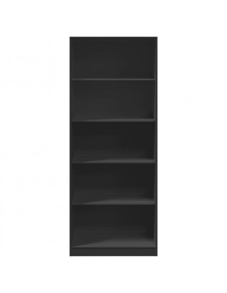 Armadio Nero 80x50x200 cm in Legno Multistrato