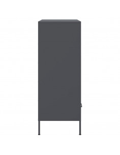 Credenza Antracite 68x39x101,5 cm Acciaio Laminato a Freddo 2