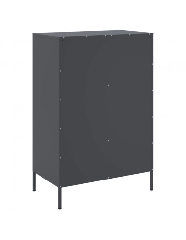 Credenza Antracite 68x39x101,5 cm Acciaio Laminato a Freddo