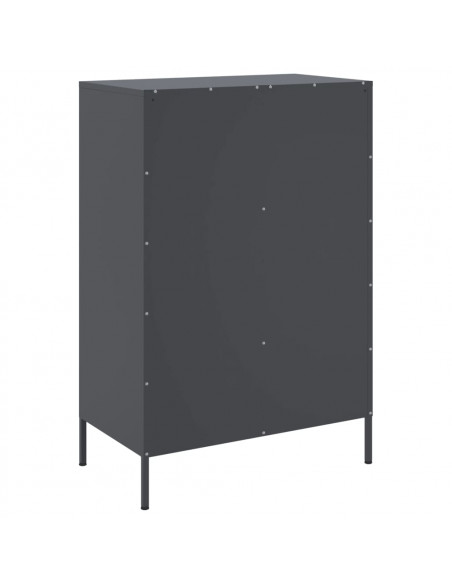 Credenza Antracite 68x39x101,5 cm Acciaio Laminato a Freddo