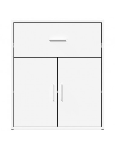 Credenze 2 pz Bianche 60x31x70 cm in Legno Multistrato