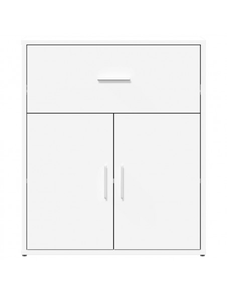 Credenze 2 pz Bianche 60x31x70 cm in Legno Multistrato