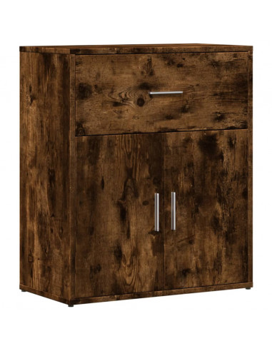 Credenze 2 pz Rovere Fumo 60x31x70 cm in Legno Multistrato