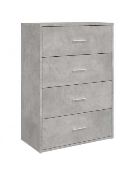 Credenze 2 pz Grigio Cemento 60x31x84 cm in Legno Multistrato