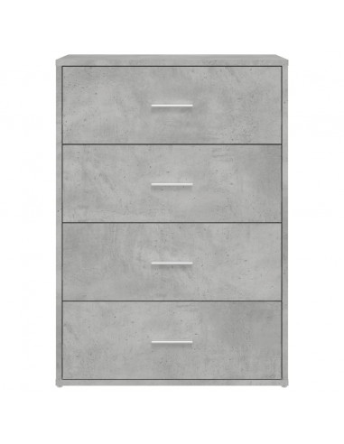 Credenze 2 pz Grigio Cemento 60x31x84 cm in Legno Multistrato