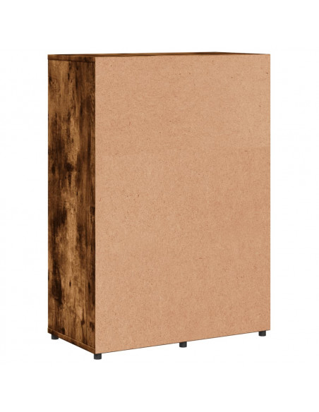 Credenze 2 pz Rovere Fumo 60x31x84 cm in Legno Multistrato