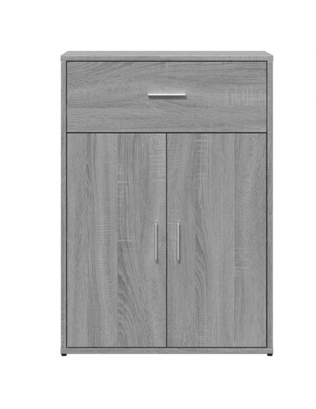 Credenze 2 pz Grigio Sonoma 60x30x84 cm in Legno Multistrato