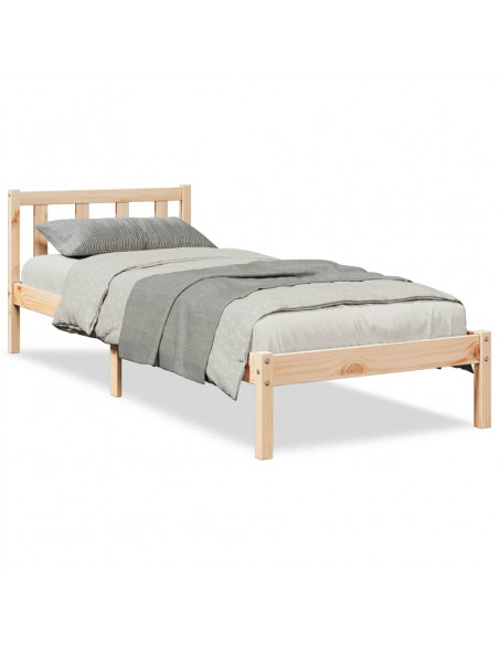 Letto Extra Lungo senza Materasso 90x210 cm in Legno di Pino