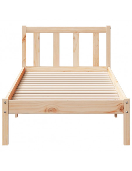 Letto Extra Lungo senza Materasso 90x210 cm in Legno di Pino