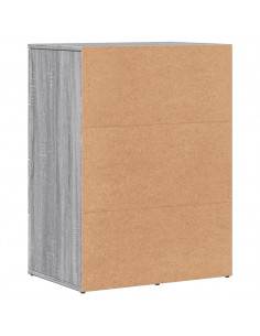 Credenze 2 pz Grigio Sonoma 59x39x80 cm in Legno Multistrato 2