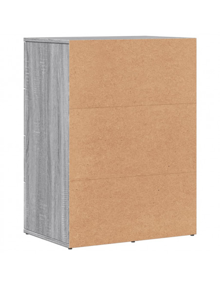 Credenze 2 pz Grigio Sonoma 59x39x80 cm in Legno Multistrato