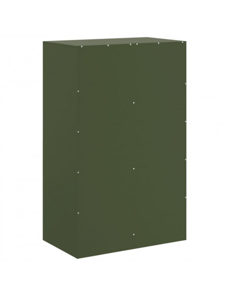 Credenza Verde Oliva 67x39x107 cm in Acciaio