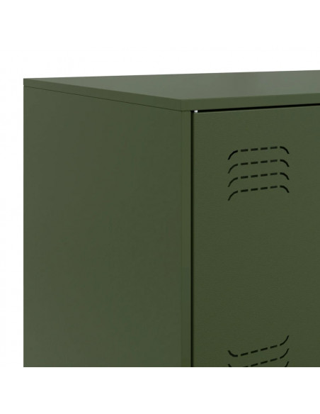 Credenza Verde Oliva 67x39x107 cm in Acciaio