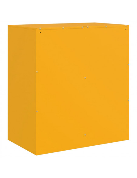 Credenza Giallo Senape 67x39x73 cm in Acciaio