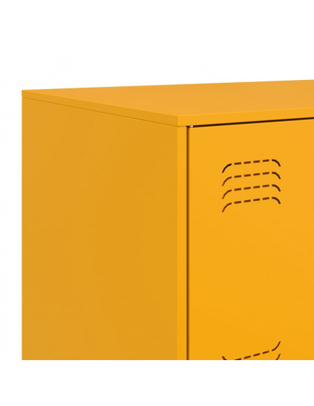 Credenza Giallo Senape 67x39x73 cm in Acciaio