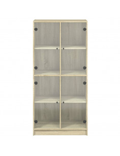 Credenza con Ante Rovere Sonoma 68x37x142 cm Legno Multistrato 2