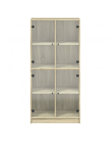 Credenza con Ante Rovere Sonoma 68x37x142 cm Legno Multistrato