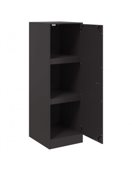 Credenza Nera 34,5x39x107 cm in Acciaio