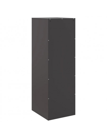 Credenza Nera 34,5x39x107 cm in Acciaio