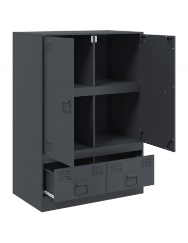 Credenza Antracite 67x39x95 cm in Acciaio