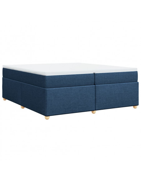 Giroletto a Molle con Materasso Blu 200x200 cm in Tessuto