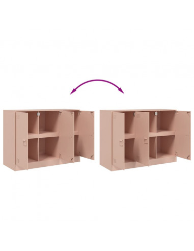 Credenza Rosa 99x39x73 cm in Acciaio