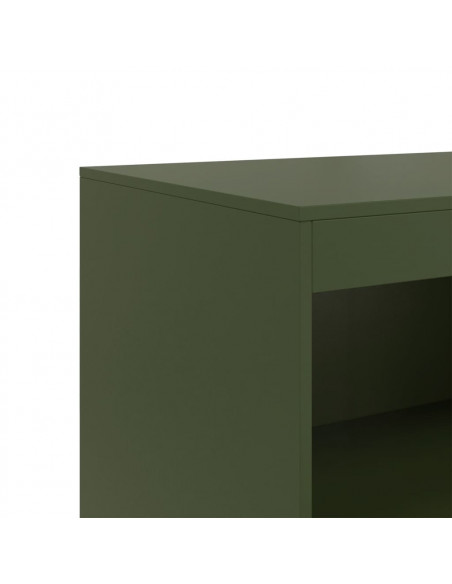 Credenza Verde Oliva 67x39x107 cm in Acciaio
