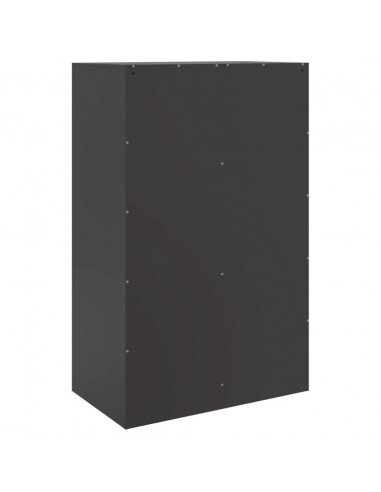 Credenza Nera 67x39x107 cm in Acciaio