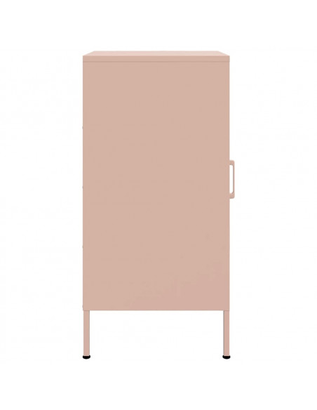 Credenza Rosa 36x39x79 cm in Acciaio Laminato a Freddo