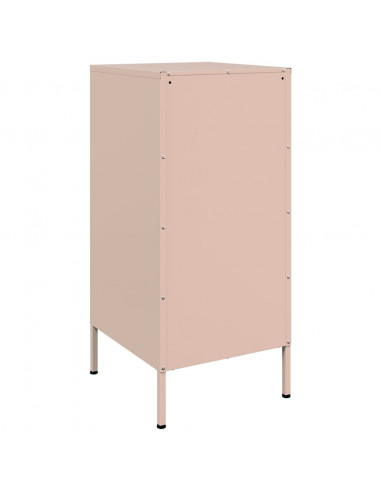 Credenza Rosa 36x39x79 cm in Acciaio Laminato a Freddo