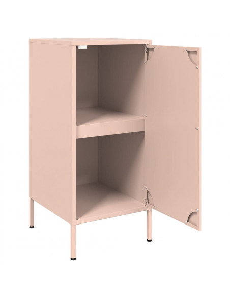 Credenza Rosa 36x39x79 cm in Acciaio Laminato a Freddo