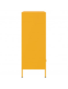 Credenza Giallo Senape 68x39x101,5 cm Acciaio Laminato Freddo 2