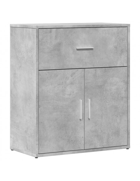 Credenze 2 pz Grigio Cemento 60x31x70 cm in Legno Multistrato
