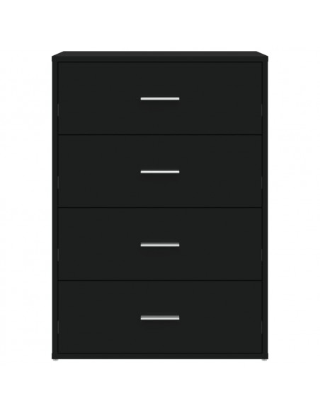 Credenze 2 pz Nere 60x31x84 cm in Legno Multistrato