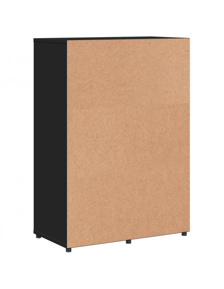 Credenze 2 pz Nere 60x31x84 cm in Legno Multistrato